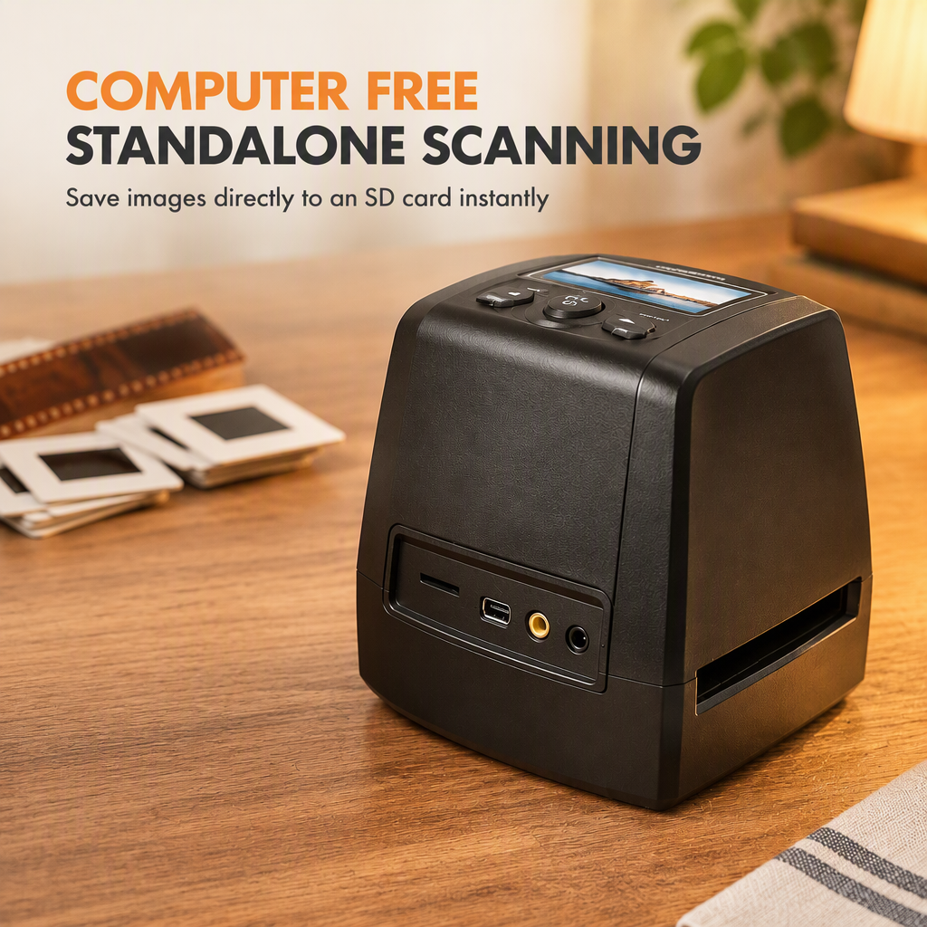 50% RABATT! 📸 Tragbarer Filmscanner mit 2,36-Zoll-LCD – digitalisiert Negative & Dias direkt auf SD-Karte