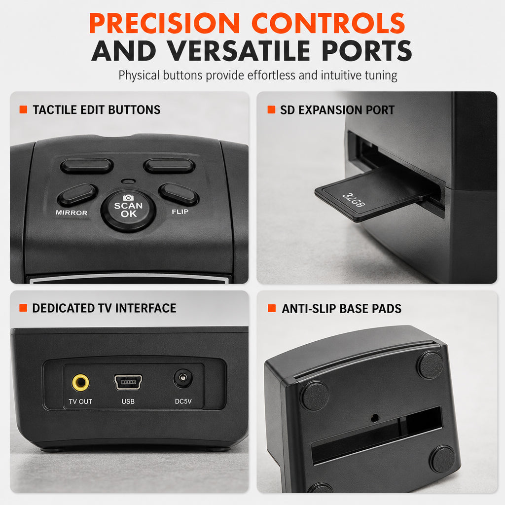 50% RABATT! 📸 Tragbarer Filmscanner mit 2,36-Zoll-LCD – digitalisiert Negative & Dias direkt auf SD-Karte