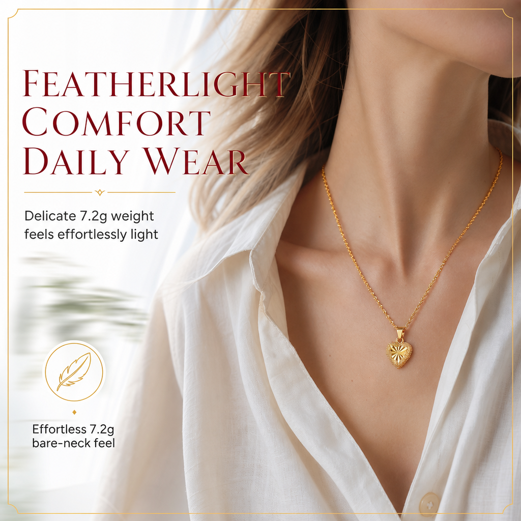 50% RABATT! 💛 Retro Herz-Halskette aus Kupferlegierung – goldfarben, elegante Clavicle-Kette für Damen