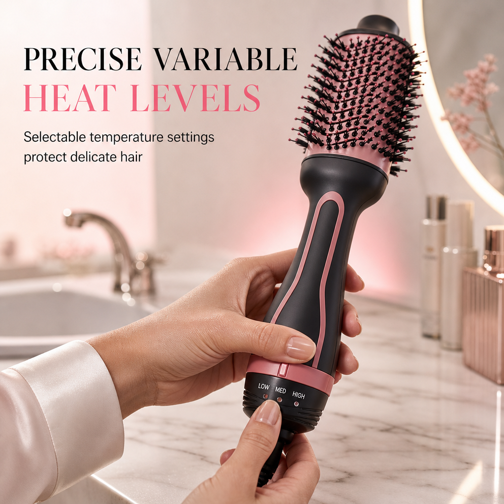 50% RABATT! 💇‍♀️ Warmluftbürste für nasses & trockenes Haar – Föhnbürste zum Trocknen & Stylen