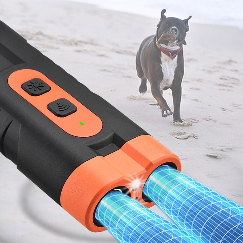 📢50% RABATT! 🐕 Ultraschall-Hundeabwehrgerät mit Doppelkopf – tragbar für Outdoor & Joggen, mit LED-Taschenlampe