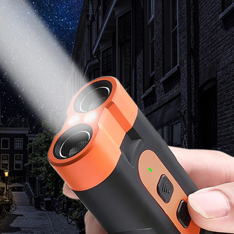 📢50% RABATT! 🐕 Ultraschall-Hundeabwehrgerät mit Doppelkopf – tragbar für Outdoor & Joggen, mit LED-Taschenlampe