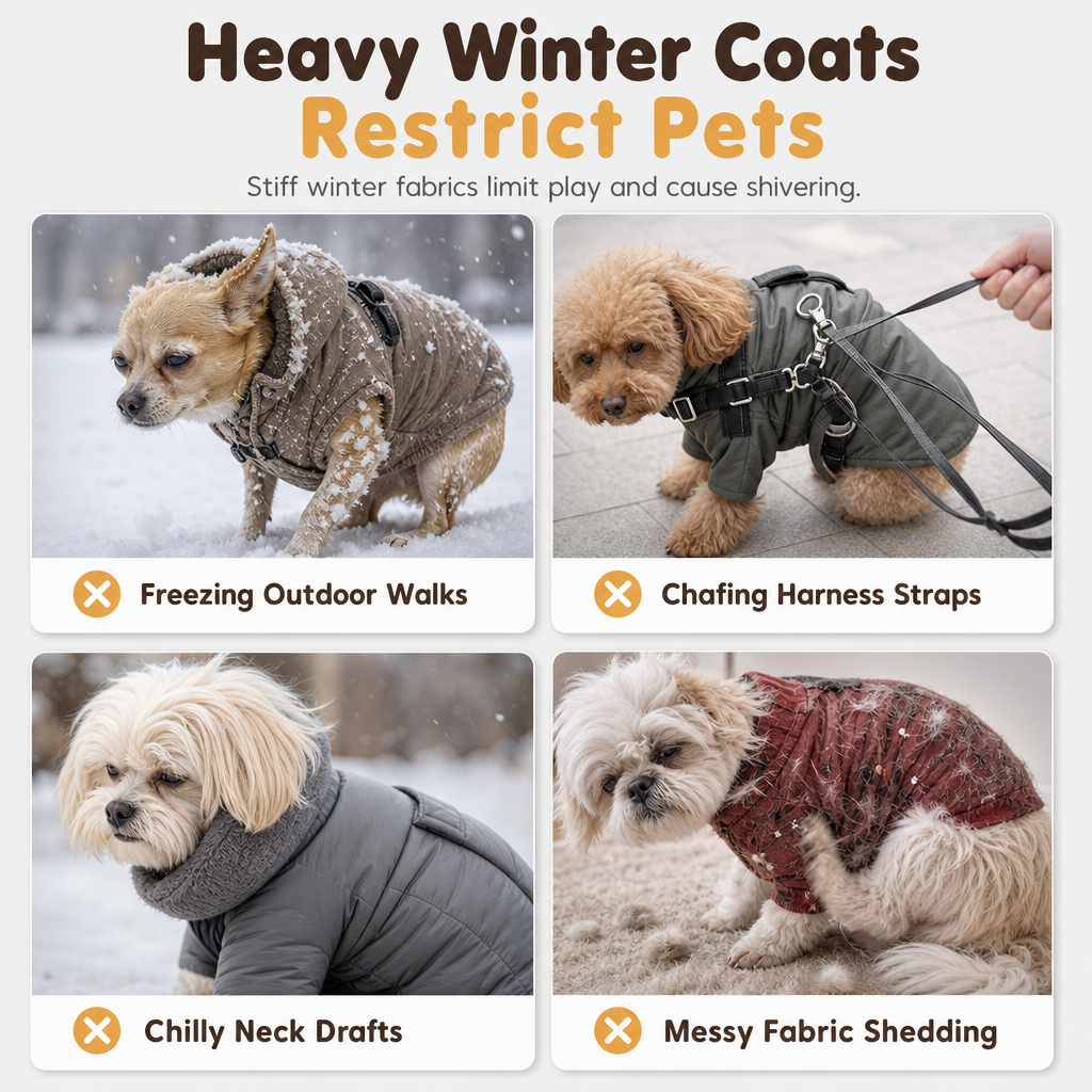 📢📢 50% RABATT! 🐶 Weicher Fleece-Mantel für kleine Hunde & Katzen – warm, kuschelig & mit Leinen-D-Ring