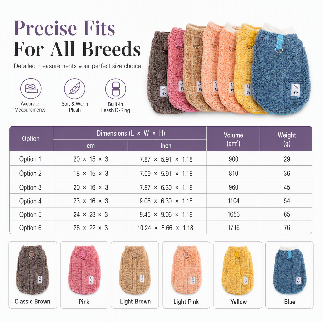 📢📢 50% RABATT! 🐶 Weicher Fleece-Mantel für kleine Hunde & Katzen – warm, kuschelig & mit Leinen-D-Ring