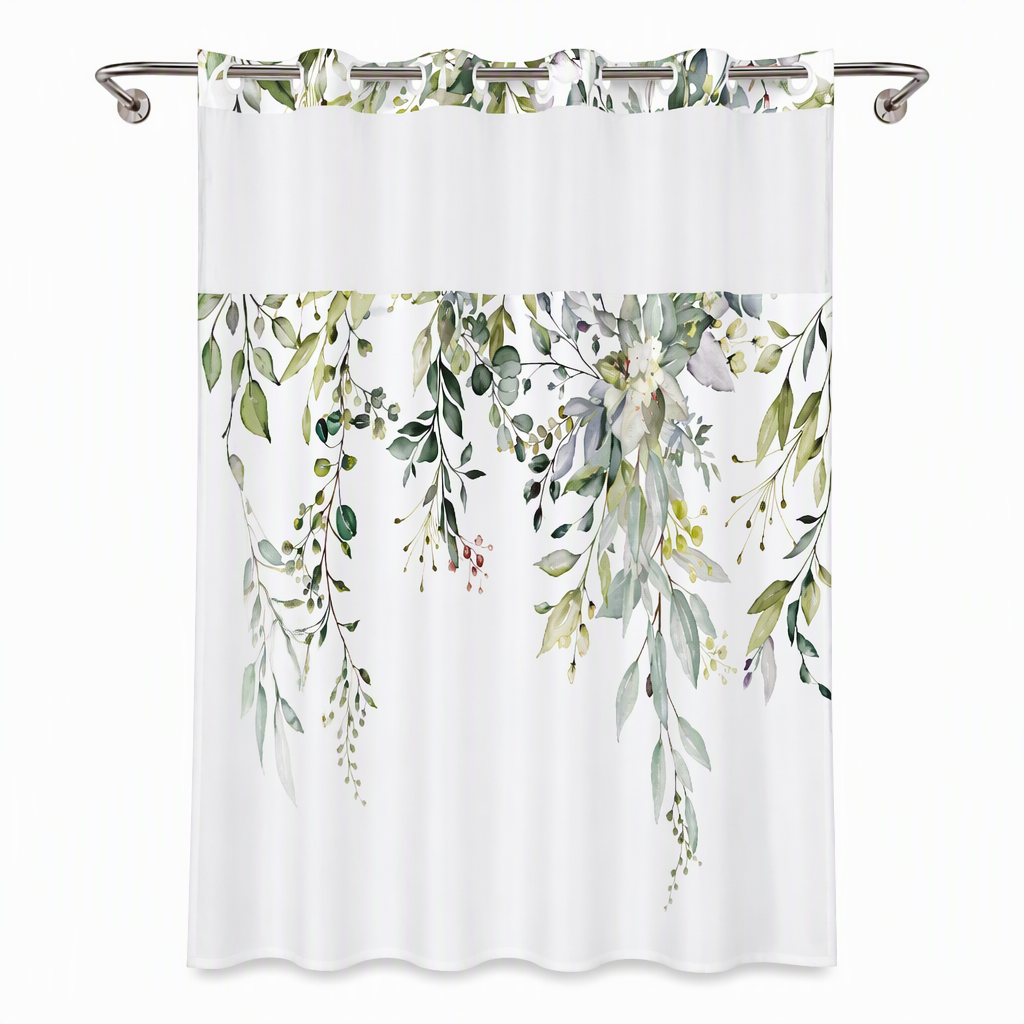 🚿 50% RABATT! 🌸 Wasserdichter Duschvorhang mit Blumenmuster – pflegeleicht & schnell trocknend