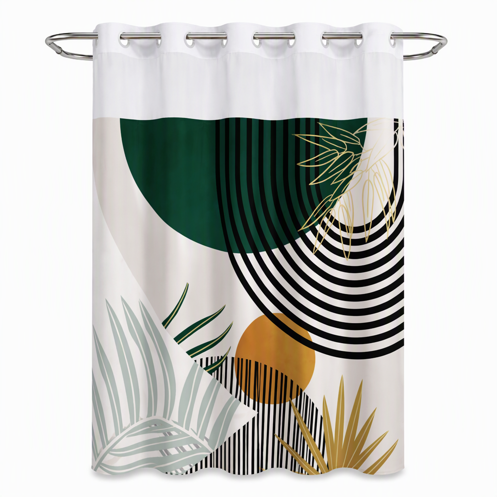 🚿 50% RABATT! 🌸 Wasserdichter Duschvorhang mit Blumenmuster – pflegeleicht & schnell trocknend