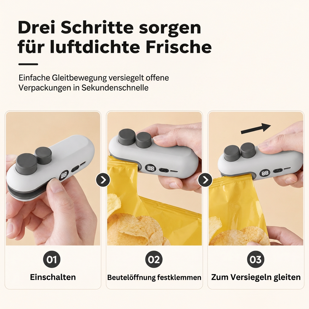 ⏳50% RABATT! 🔥 Tragbares Mini-Heißsiegelgerät – wiederaufladbar, mit LED-Anzeige & Magnetdesign für Snackbeutel
