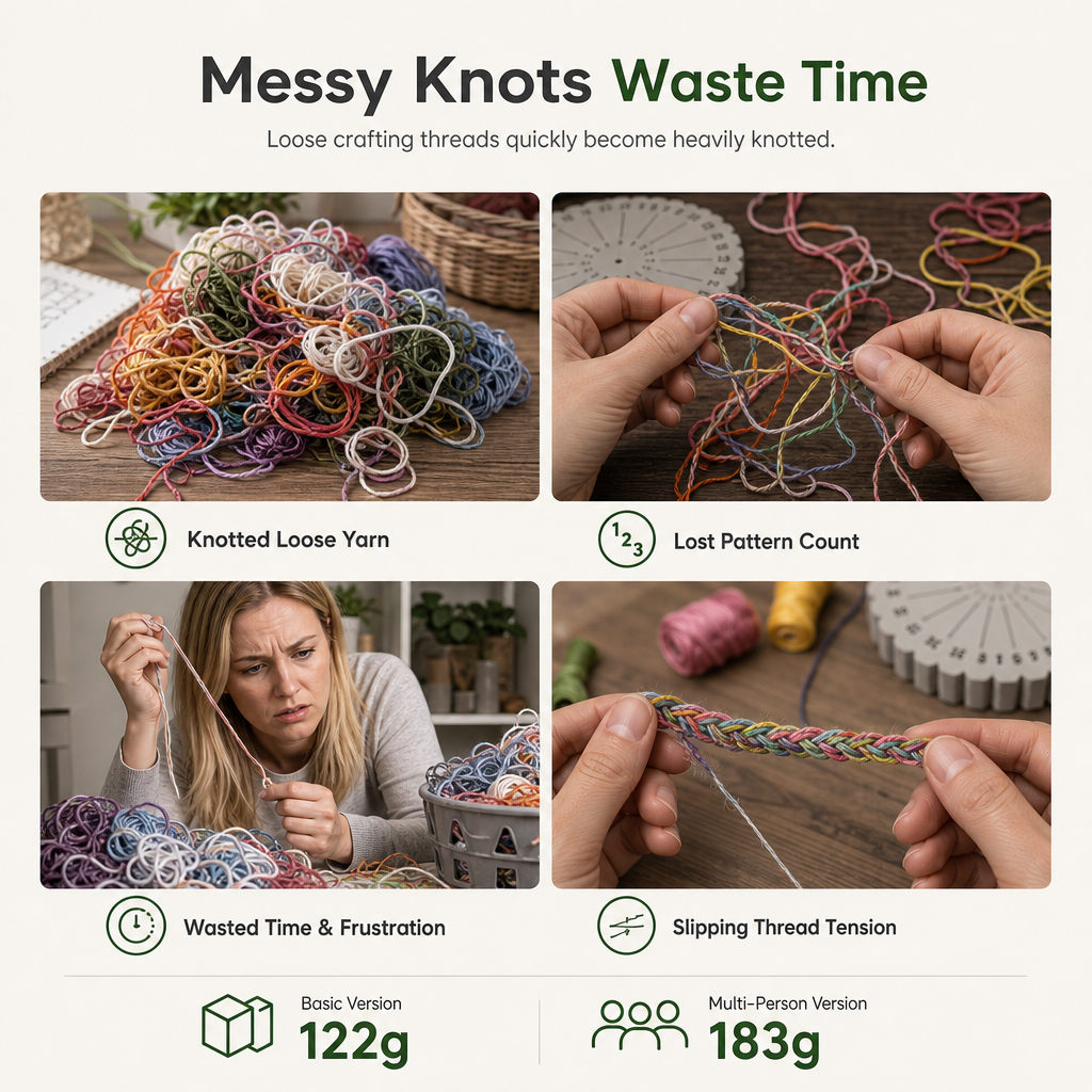 ✨ 50% RABATT! 🧶 DIY-Flechtband-Bastelset – anfängerfreundlich, mit nummerierten Fächern & verschiedenen Mustern