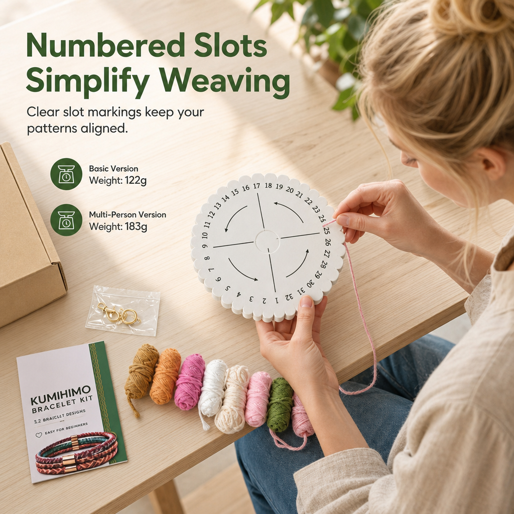 ✨ 50% RABATT! 🧶 DIY-Flechtband-Bastelset – anfängerfreundlich, mit nummerierten Fächern & verschiedenen Mustern