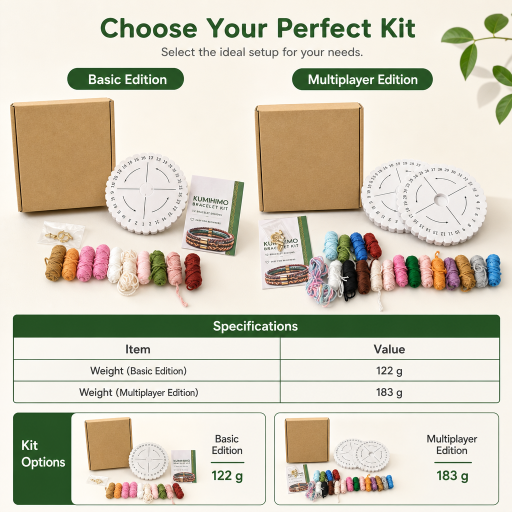 ✨ 50% RABATT! 🧶 DIY-Flechtband-Bastelset – anfängerfreundlich, mit nummerierten Fächern & verschiedenen Mustern