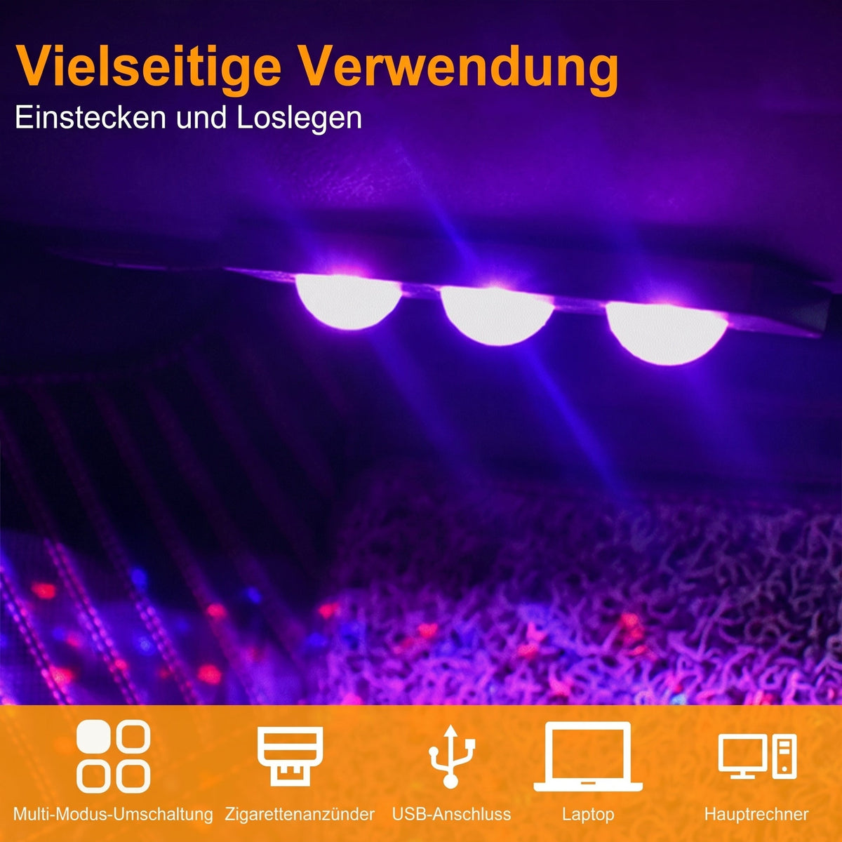 📢📢50% RABATT !!⏰Auto-Innenraum USB Sternenlicht (4er-Set)🌟7 Farben Musiksteuerung & Fernbedienung💥