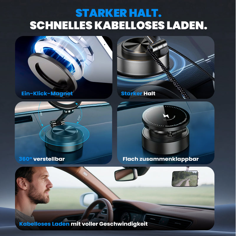 Kabelloser Magnet-Handyhalter mit Schnellladefunktion