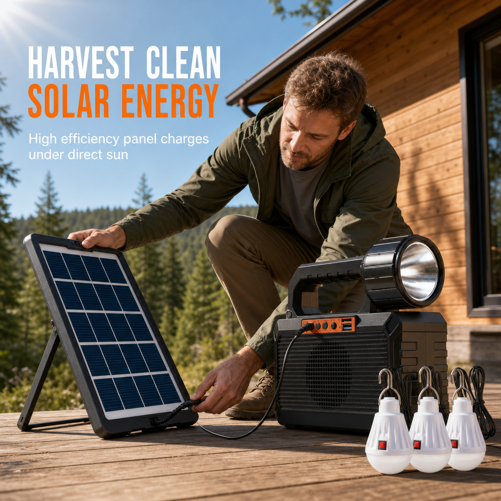 ☀️ 50% RABATT! 📻 Tragbares Solar-Notfallradio mit Bluetooth-Lautsprecher, Taschenlampe & 5V-Ladefunktion