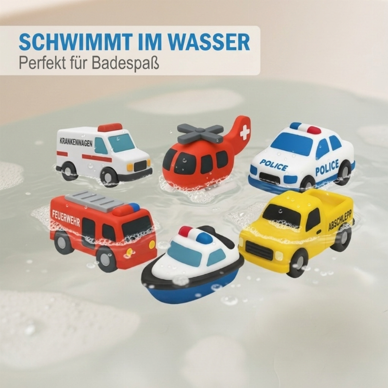6 FCK schimmelfreie Badewannenspielzeuge aus Silikon für Babys