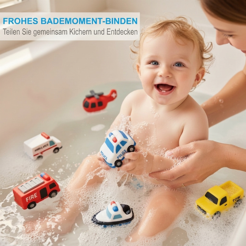 6 FCK schimmelfreie Badewannenspielzeuge aus Silikon für Babys