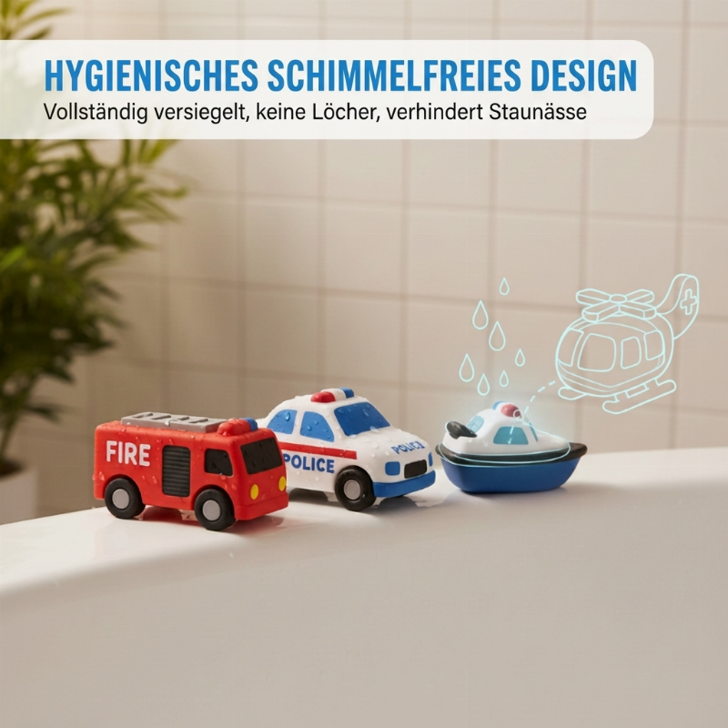 6 FCK schimmelfreie Badewannenspielzeuge aus Silikon für Babys