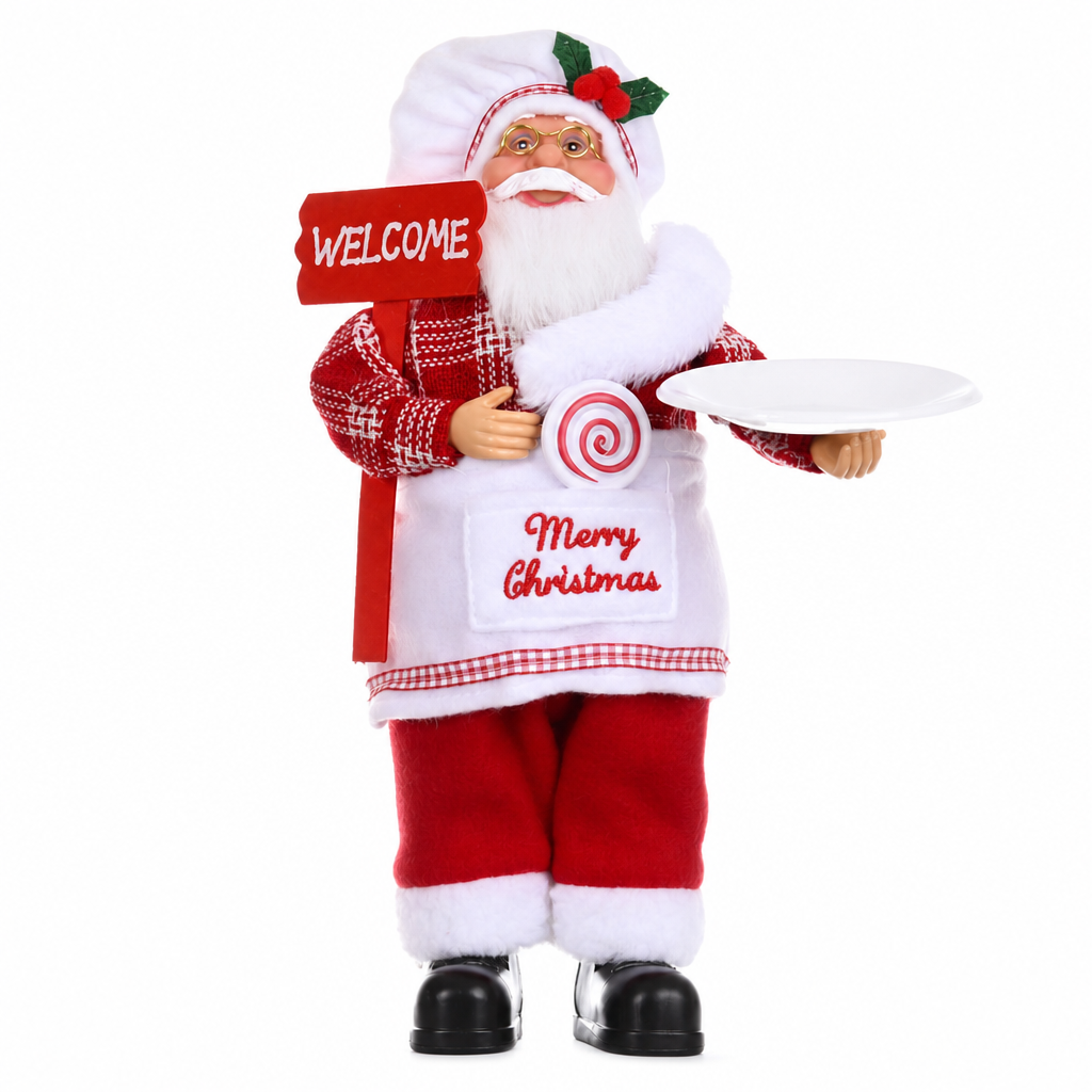 📢📢50% RABATT! 🎅 Dekorative Weihnachtsmann-Puppe – Strickdetails & Plüschbesatz für festliche Heimdekoration