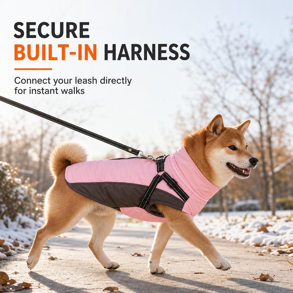 ❄️ 50% RABATT! 🐶 Gepolsterte Winterweste für Hunde mit Reflektorstreifen & Leinenbefestigung – warm & sicher
