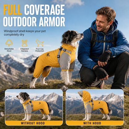 🌧️ 50% RABATT! 🐶 Wasserdichte 4-Bein-Hundejacke – schützt vor Regen, Schnee & Schmutz, für Herbst & Winter