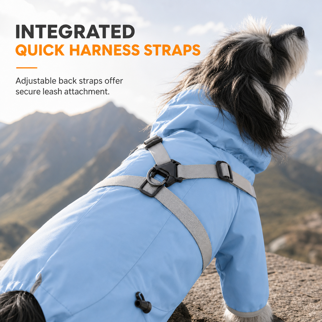 🌧️ 50% RABATT! 🐶 Wasserdichte 4-Bein-Hundejacke – schützt vor Regen, Schnee & Schmutz, für Herbst & Winter