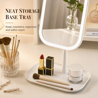 🪞 50% RABATT! 💄 Tragbarer faltbarer LED-Kosmetikspiegel für den Schreibtisch – kompakt & ideal fürs Wohnheim