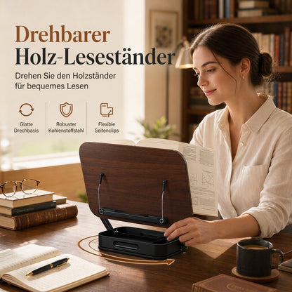 📚 50% RABATT! 🔄 Transparenter Buchständer – Acryl, 360° drehbar & Tablet-Halter ✨