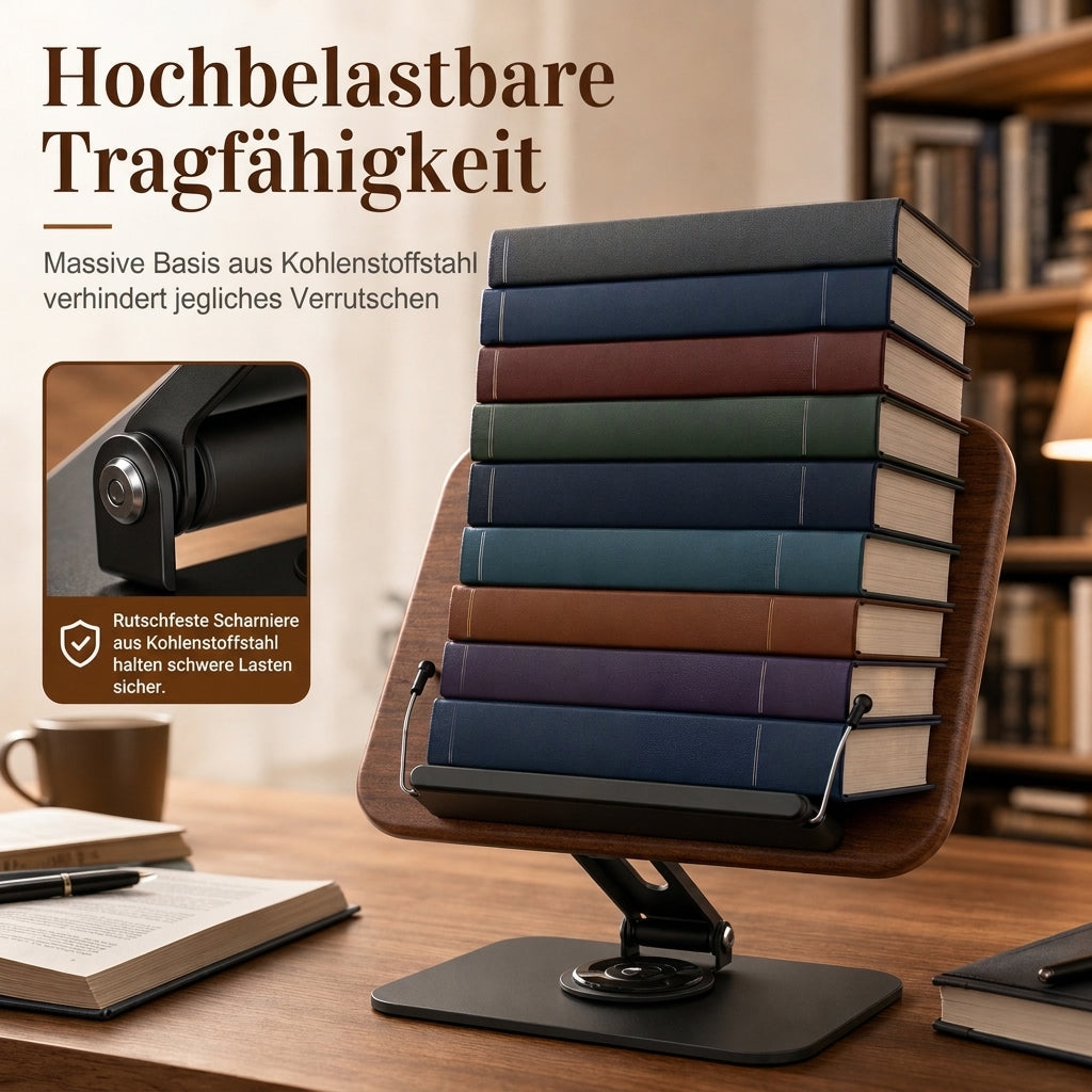 📚 50% RABATT! 🔄 Transparenter Buchständer – Acryl, 360° drehbar & Tablet-Halter ✨