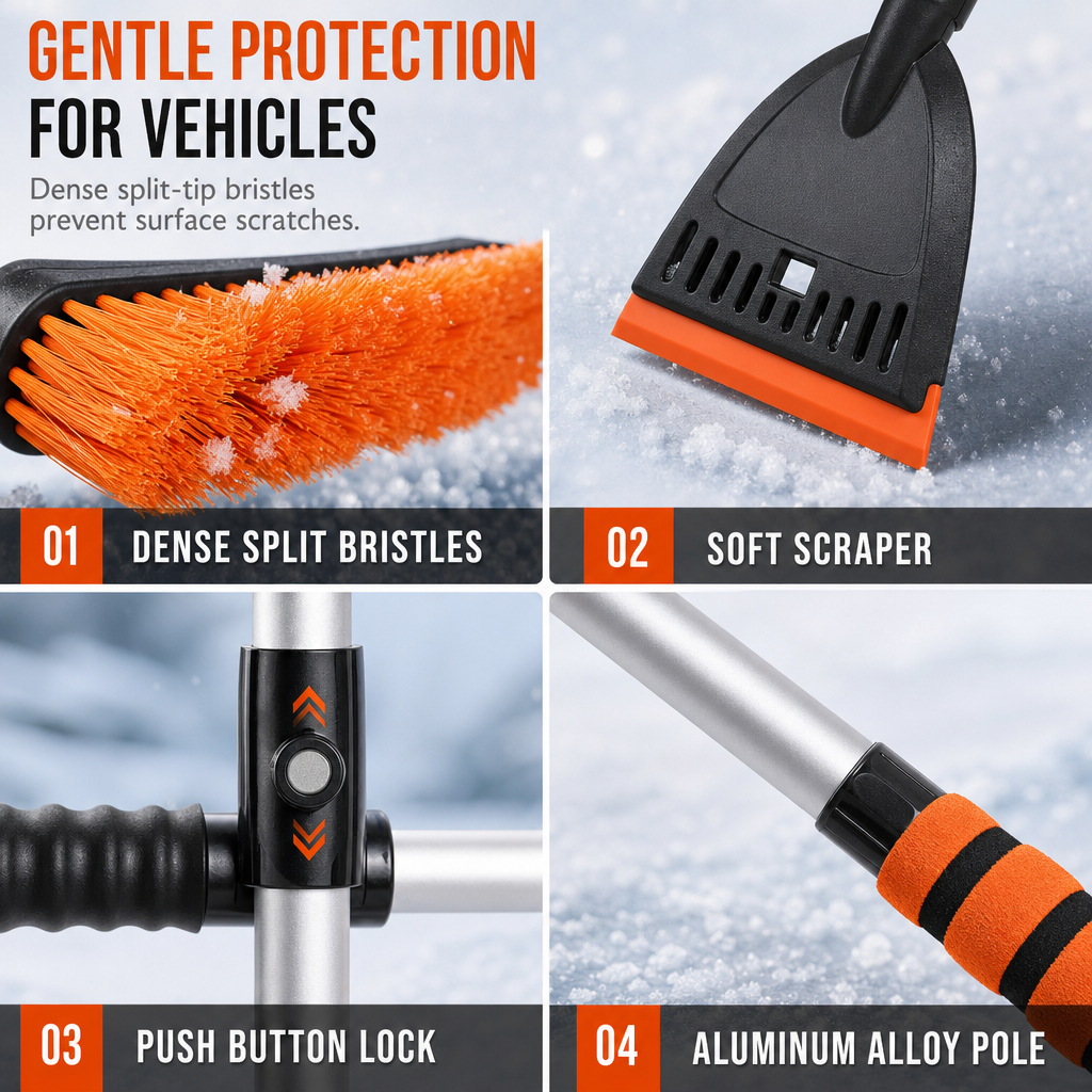 🚗 50% RABATT! ❄️ Auto-Eiskratzer & Schneeschaufel – Winter-Schneeräumer für Auto, SUV & Van, robust & langlebig