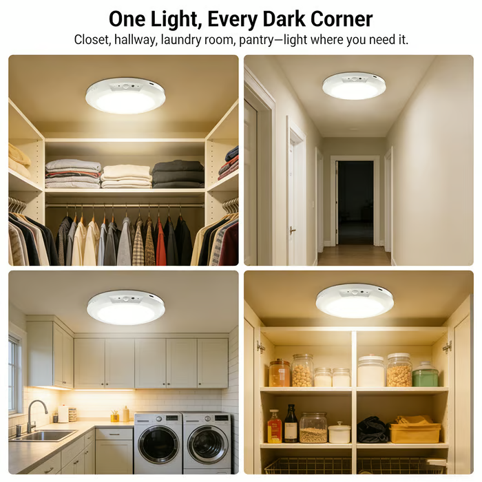 💡 50% Rabatt! 🔆 LED Deckenleuchte mit Bewegungssensor – magnetisch, USB-aufladbar & ultraflach, für Flur & Treppenhaus