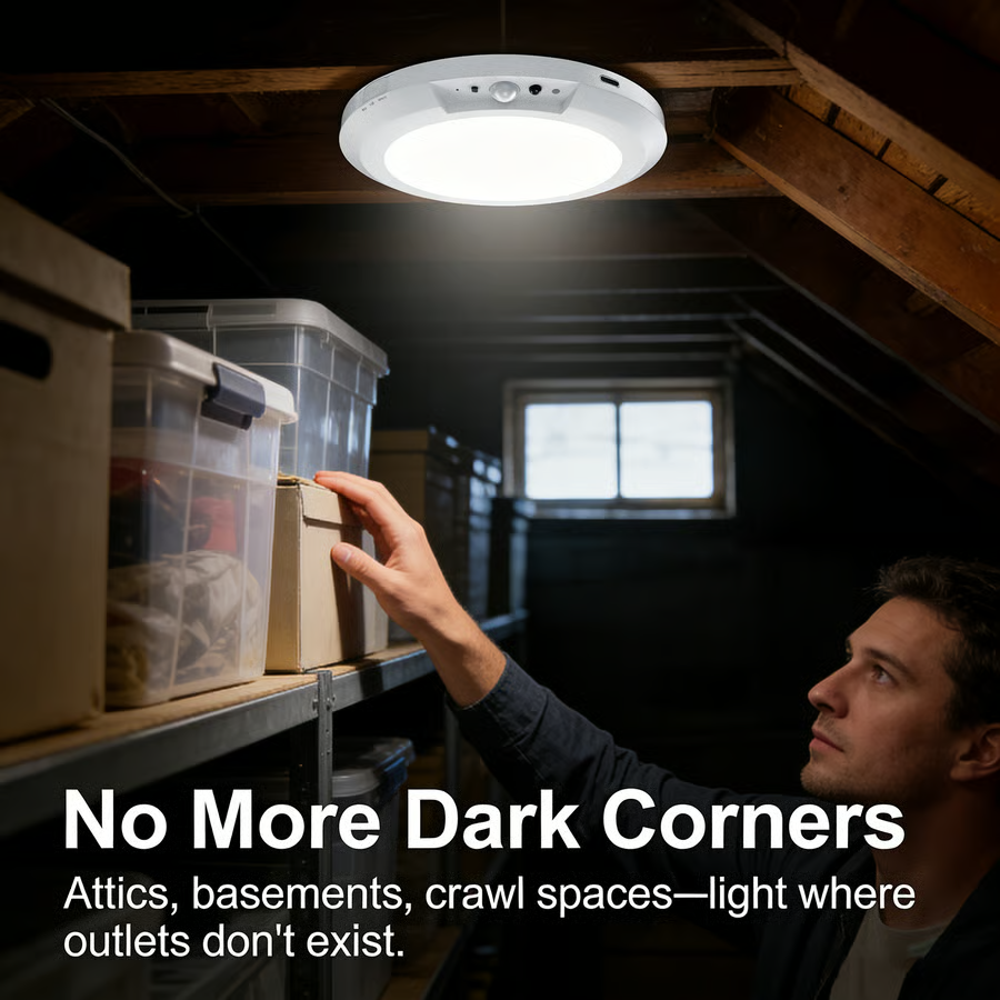 💡 50% Rabatt! 🔆 LED Deckenleuchte mit Bewegungssensor – magnetisch, USB-aufladbar & ultraflach, für Flur & Treppenhaus