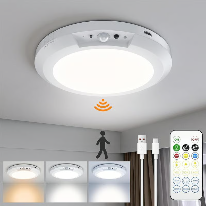 💡 50% Rabatt! 🔆 LED Deckenleuchte mit Bewegungssensor – magnetisch, USB-aufladbar & ultraflach, für Flur & Treppenhaus